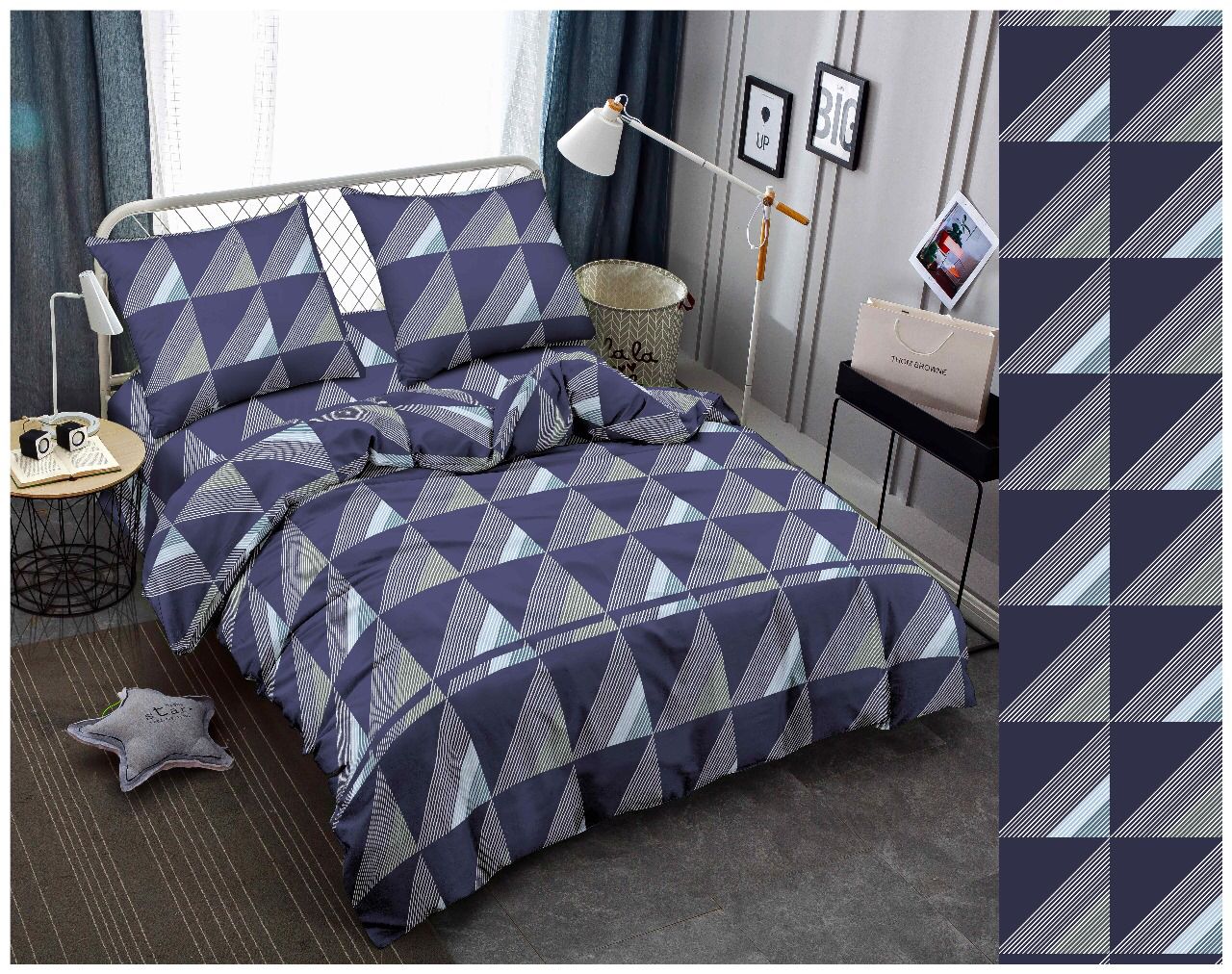 Sábana Mix Estampada y Unicolor Doble