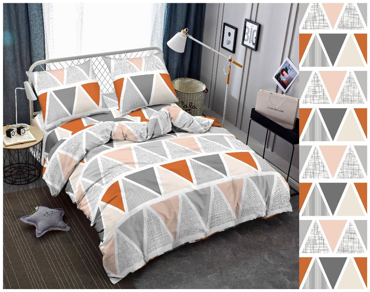 Sábana Mix Estampada y Unicolor Doble