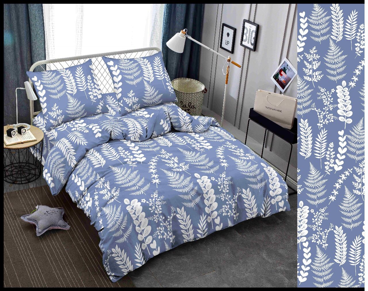 Sábana Mix Estampada y Unicolor Doble