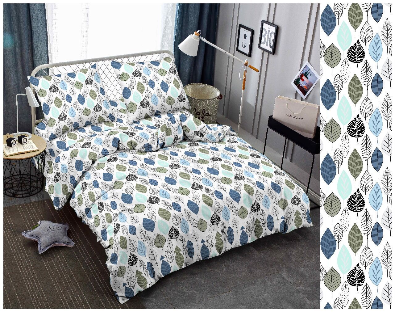 Sábana Mix Estampada y Unicolor Doble