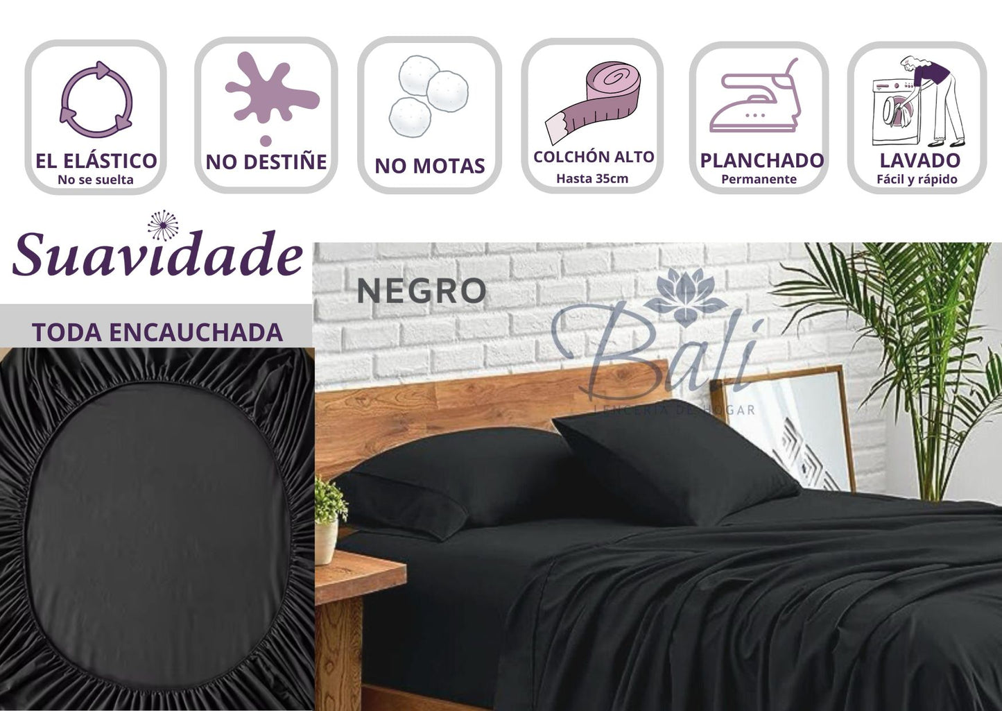 Sábana Premium Negra