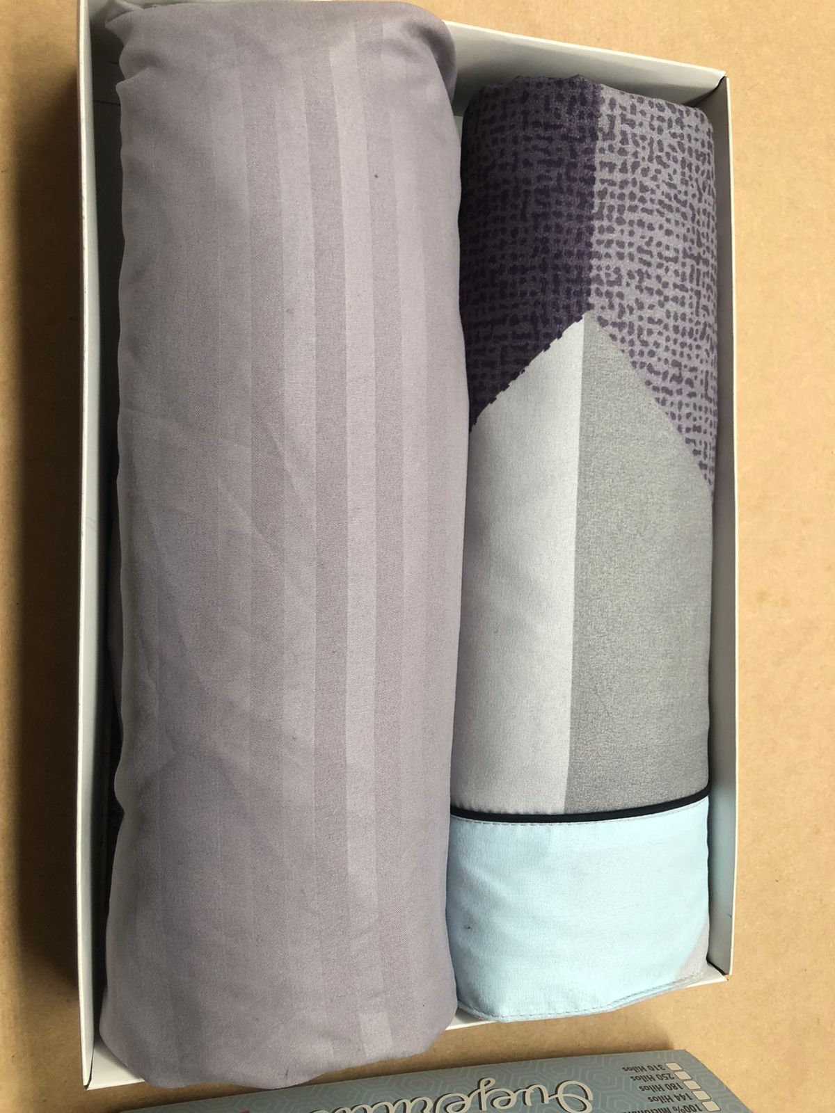 Sábana Mix Estampada y Unicolor Doble