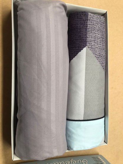 Sábana Mix Estampada y Unicolor Doble